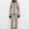 Clarice W Cord Ski Jacket - Lt Beige