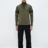 Dino 1/2 Zip Sweat - Army Green